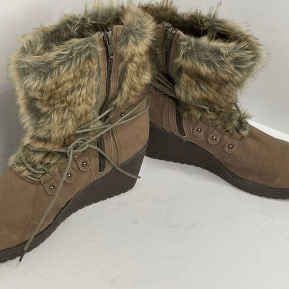 Rampage Brown Faux Leather‎ Jaxson Booties - Picture 2 of 6